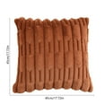 thumbnail image 3 of PPgejGEK 17.71x17.71x1.18 inches Coffee Faux Rabbit Fur Pillowcase, Autumn Winter Velvet Cushion Cover with Wheat Ear Texture, Cozy Soft Throw Pillow Sham for Sofa Bed Home Decor & Holiday Gifting, 3 of 6