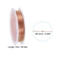 thumbnail image 2 of Unique Bargains 66 Feet 0.2mm Solid Bare Copper Wire Pure Copper Wire, 3 Colors 3 Roll, 2 of 6