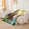 thumbnail image 2 of Erosebridal Jungle Sloth Fleece Blanket, Woodland Wildlife Sherpa Throw, Teens Childs, 2 of 6