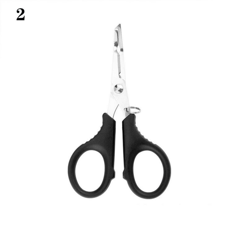 Stainless Steel Jagged Pesca Accessories Fish Tackle Scissors Tool Fishing  Plier PE Line Cutter Lure Hook Remover 2