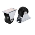 thumbnail image 1 of Unique Bargains 1 Inch Fixed Casters Wheels Rubber Top Plate Mounted 11lb Capacity 2 Pcs, 1 of 4