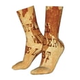 thumbnail image 5 of Fuzoiu Not All Those Who Wander Are Lost2 Print Crew Socks,Casual Athletic Gym LightWeight Thin Socks,Casual Crew Socks for Men Woman,Calf Length Crew Socks, 5 of 7