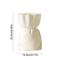 thumbnail image 3 of Imitation Ceramic Vase, Decorative Floral Arrangement With Frame Bracket Stability, for Desktop and Bookshelf Decor, White, 3 of 7