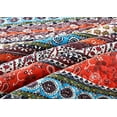 thumbnail image 4 of Chezmoi Collection Odette Boho Chic Bohemian 100% Cotton Quilt Set, King, Orange, 3-Pieces, 4 of 6