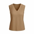 thumbnail image 5 of FNFYFH Tank Top for Women Loose Fit Sleeveless Shirts V Neck Summer Pleated Tees and Tanks, 5 of 7
