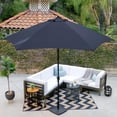 thumbnail image 6 of Astella 11 ft shade essentials market crank-open tilt patio umbrella in polyester navy blue, 6 of 10