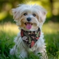 thumbnail image 2 of Dog Bandana 1 Pack,Red Mushroom Fern Black Pattern Bandanas for Dogs,Cat Bandana,Small/ Large Dog Bandana 2 Size,Dog Bandanas, 2 of 6