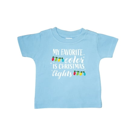 

Inktastic My favorite Color is Christmas Lights Gift Baby Boy or Baby Girl T-Shirt