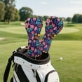 thumbnail image 5 of Yuyamidu Purple Flowers Golf Club Head Covers, Floral Leather Golf Head Covers, Fit Driver Fairway Hybrid Golf Accessory for Women, 5 of 8