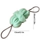 thumbnail image 2 of Bola de flores de baño de tira larga elástica para fregar la espalda, diseño de doble bola suave, verde, 5.8x4.7in, 2 of 5
