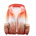 thumbnail image 3 of PIWHJQK Boys Girls Long Sleeve Hooded Jackets Big Kids Gradient Sun Protection Hooded Zip Up Long Sleeve Jacket Kids Coat, 3 of 6