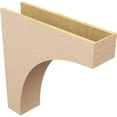 thumbnail image 5 of 8"W x 32"D x 32"H Thin Huntington Rough Cedar Woodgrain TimberThane Corbel, Primed Tan, 5 of 6