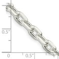 thumbnail image 3 of Auriga 925 Sterling Silver 5.4 mm Beveled Oval Cable Chain Necklace for Women 22", 3 of 6