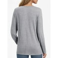 thumbnail image 3 of OALUXE Long Sleeve Shirts for Women Dressy Casual Tunic Tops Crewneck Front Twist Blouses, 3 of 7