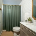 thumbnail image 7 of Americanflat 71x74 Solid Green Shower Curtain - Water Resistant - Polyester Fabric, 7 of 7