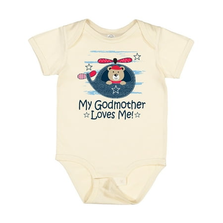 

Inktastic My Godmother Loves Me Boys Gift Baby Boy Bodysuit