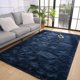 thumbnail image 4 of - Alfombra esponjosa azul marino para recámara, sala de estar, 4 x 6 pies, rectangular, alfombra mullida de felpa para niñas y niños, alfombra antideslizante y lavable para cuarto de bebé,, 4 of 5