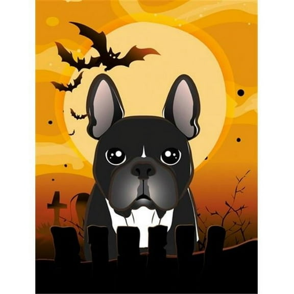 Halloween French Bulldog Flag Garden Size