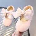 thumbnail image 4 of Toddler Little Girls Flower Dress Shoes Mary Jane Ballet Flats Party School Bowknot Princess Wedding Shoes Pink 8.5(18), 4 of 5