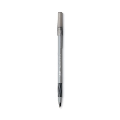 Black Round Ballpoint Pen 144-Count 1 Pack Flexible Round Barrel For Writing Comfort Medium Point 1.0mm 