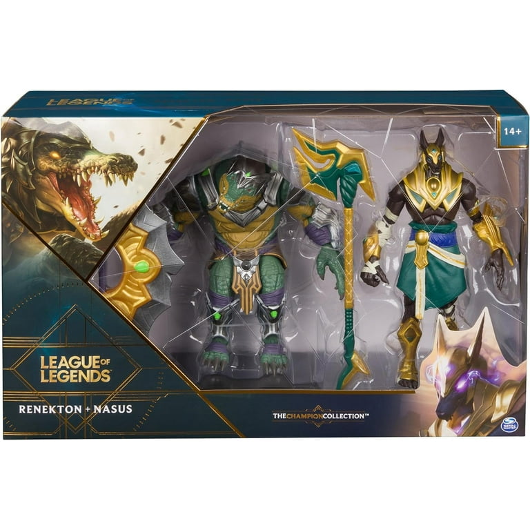 LOL Official League of Legends フィギュアセット League of Legends, 2-Pack, Official Nasus and Renekton Collectible