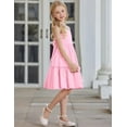 thumbnail image 7 of Arshiner Girls Tie Back Dress Spaghetti Strap Ruffle Hem Casual Summer Beach Sundress with Pockets, 7 of 7