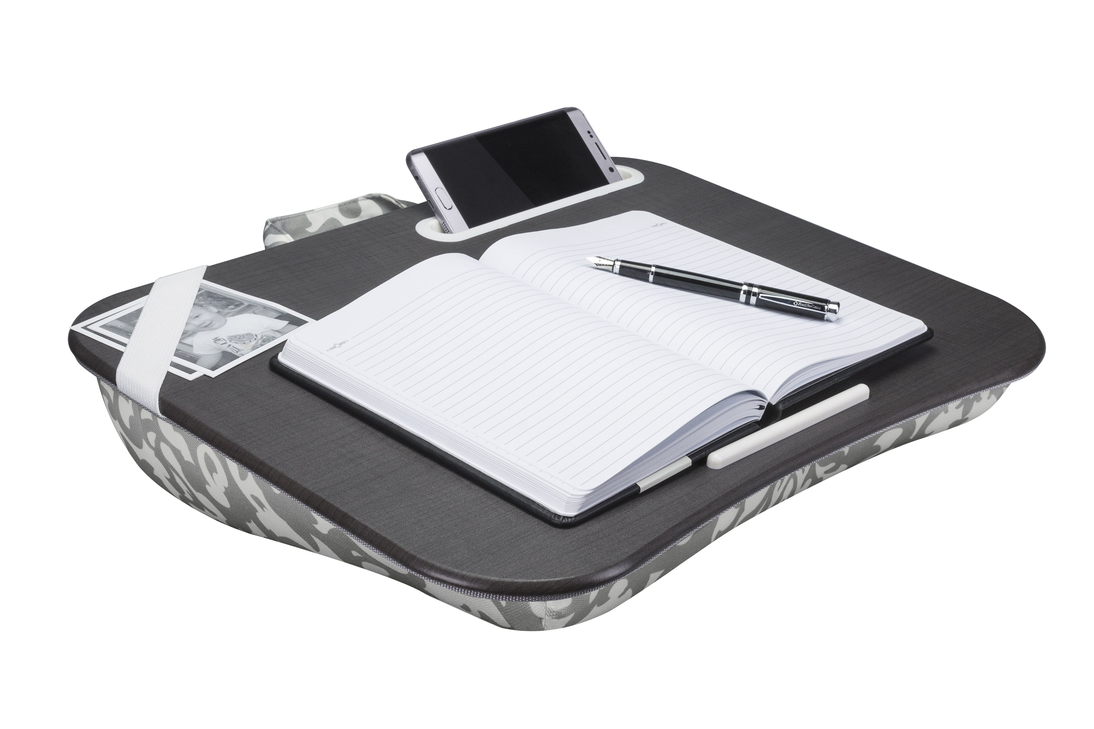 Designer Lap Desk - Gray Damask (Fits up to 17.3" Laptop) - Walmart.com