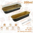 thumbnail image 4 of 150PCS Aluminum Loaf Pans 200ml Non-Stick Foil Baking Pans with Lids and Spoons Rectangular Foil Bread Container Portable Baking Cupcake Liners Muffin Baking Tins, 4 of 8