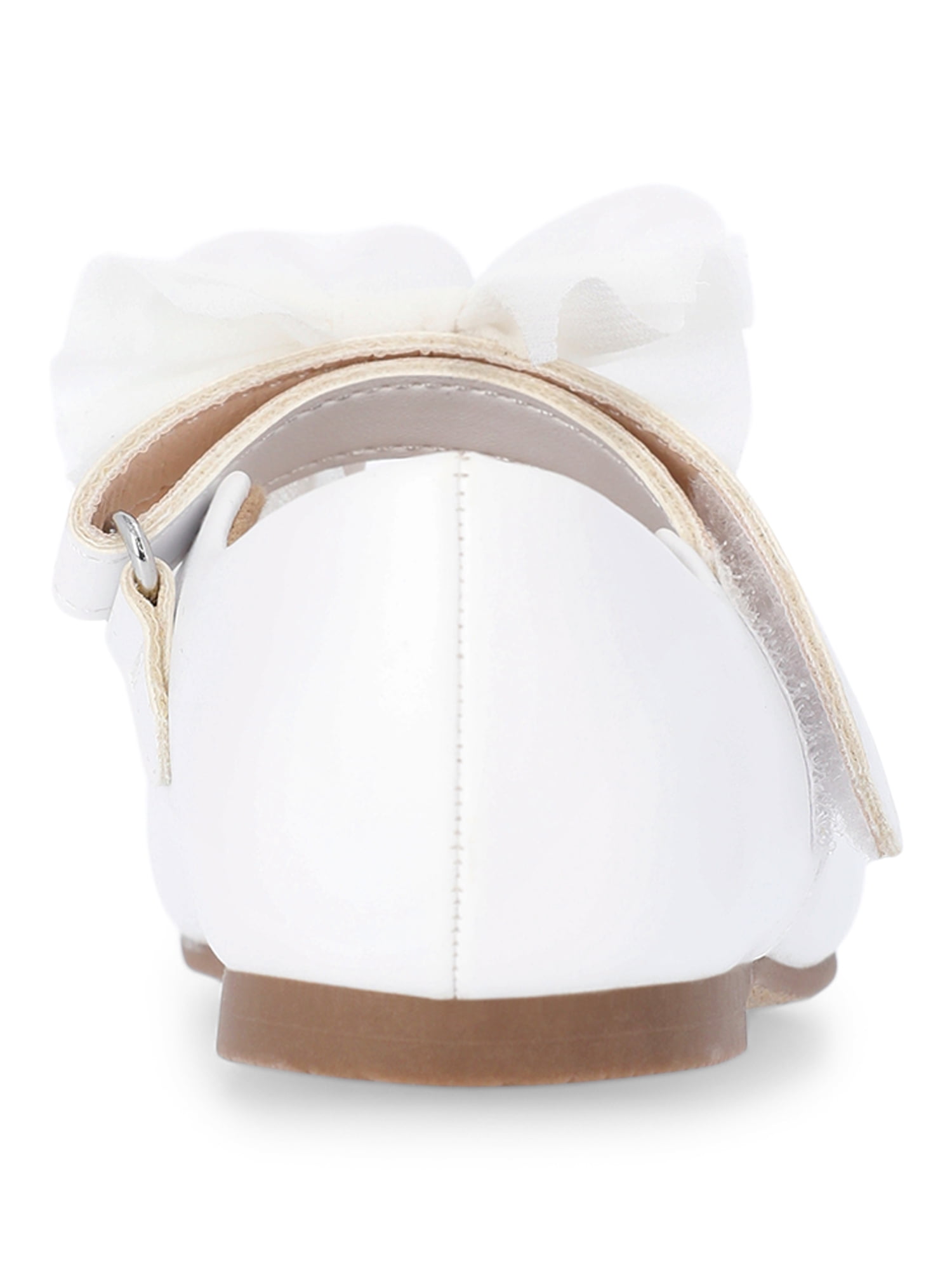 Wonder Nation Baby and Toddler Girls Tulle Bow Ballet Flats