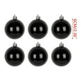 thumbnail image 3 of BiFandian Black Christmas Ball Ornaments , Shatterproof Christmas Ball Hanging Decorations Indoor, Christmas Baubles for Xmas Tree Decoration, 6Pcs 2.36inch, 3 of 6