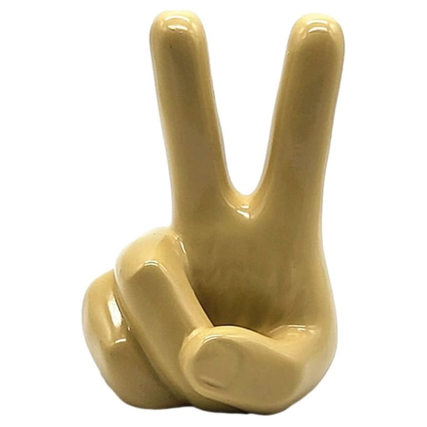 Riwesomey Mano que agita divertida del estilo del coche amarillo S para la decoración interior del coche Decoración de dedo Biye Artesanía de Automoción decorativa y accesorios