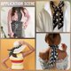 thumbnail image 4 of 2 pañuelos de cuello de lunares blancos y negros para mujer, de satén de seda, para bolso, largos y finos, de seda, para la cabeza., 4 of 7