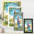thumbnail image 4 of Designart 'Portrait Beautiful Blond Model At The Beach Sunbathing' Nautical & Coastal Framed Art Print, 4 of 4