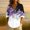 White-a, variant on Sexlip Casual Printed T-shirt Long Sleeve Lapel Button Comfortable Top Stylish and Fashionable for Daily Wear Home Work Relaxation Women’s Apparel White M