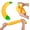BANANA, variant on Squeezy Peach Toys, Squeezy Sensory Toys, Slow Rising Squishy Relief Soft Tress Relief & Fidget Toys, Fruit Toys