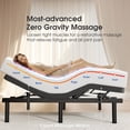 thumbnail image 4 of Queen Adjustable Bed Frame Base with Massage, Zero Gravity Ergonomic Electric Bed with Ultra-Quiet Motors, 4 USB Ports, Under-Bed Light, Wireless Remote, Fast Assembly, 3 Height Options, 4 of 8