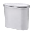 thumbnail image 1 of Bote de basura del bote de basura con tapa de prensa Tapa moderna de basura de polvo nórdico de basura estrecha para estudios Lavandería de baño Gris, 1 of 8