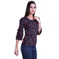 thumbnail image 3 of Moomaya Printed Ruffle Shirt Women Party Top Short T-Shirt Top Summer Clothing, 3 of 4