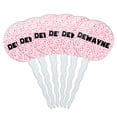 thumbnail image 1 of Dewayne Cupcake Picks Toppers - Set of 6 - Pink Speckles, 1 of 1
