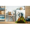thumbnail image 2 of Ahgly Company Tapis d'Intérieur Lavable en Machine Carré Transitionnel Rouge Brun, 3 Pieds Carré, 2 of 7