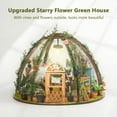thumbnail image 3 of DIY Miniature Dollhoe Kit Wooden Mini Starry Flower Green Hoe with LED Light for Kids, 3 of 8