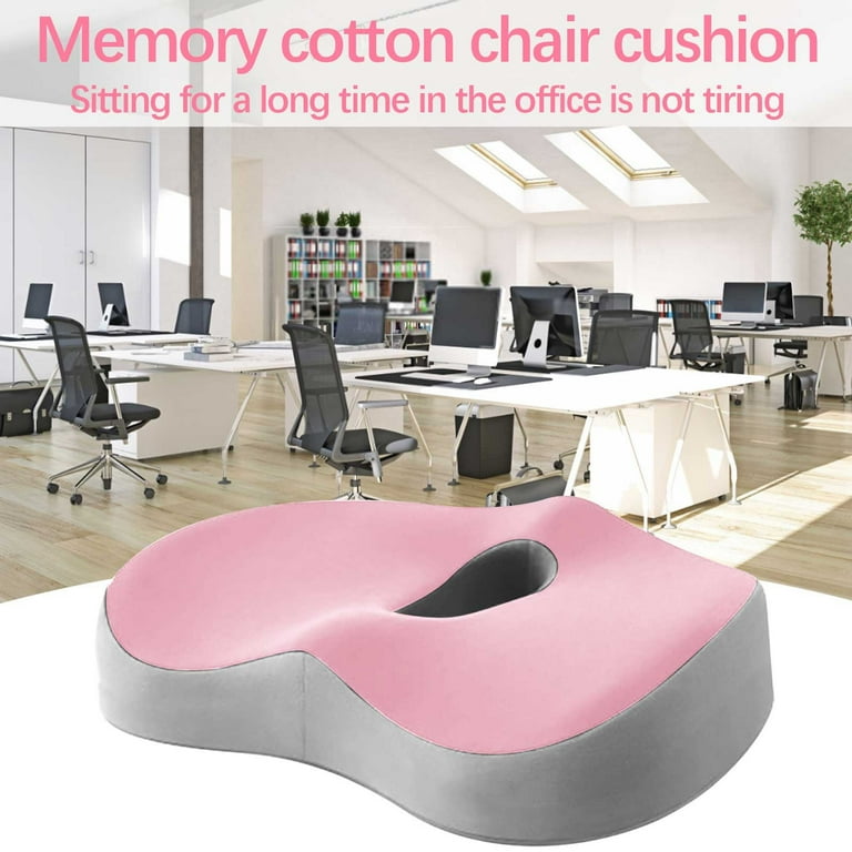 Gel Seat Cushion Summer Breathable Honeycomb Design For Pressure Relief Back Tailbone Pain - Home Office Wheelchair Chair Cars (Purple