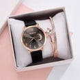thumbnail image 4 of Kcodviy Ladies Watch Fashion Quartz Watch With Bracelet, Bracelet + Watches Women Gift Women'S Casual Quartz Leather Strap Watch Analog Wrist Watch Fashion Watch Leather Elegant Women Watches Ladies B, 4 of 4