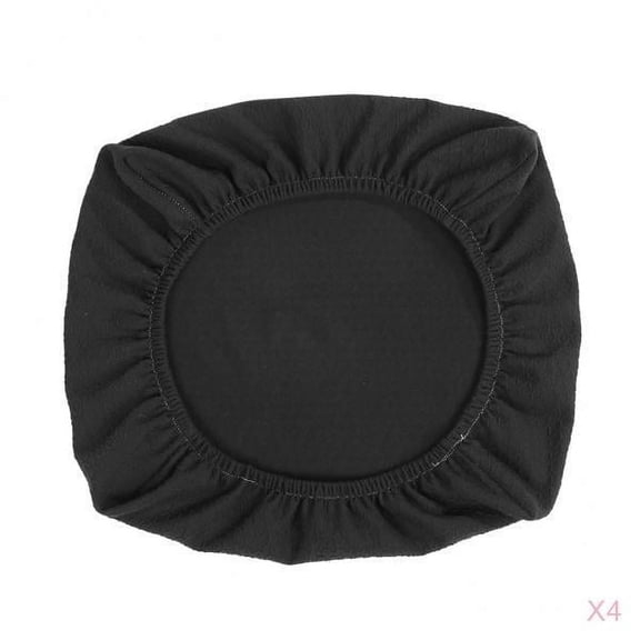 Lazsy 4pcs Jacquard Polyester Chair Seat Covers, Stretch Spandex Dining Chair Cover