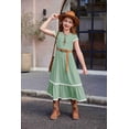 thumbnail image 4 of Arshiner Girls Summer Maxi Dresses Short Sleeve Casual Flowy Tiered, 4 of 5