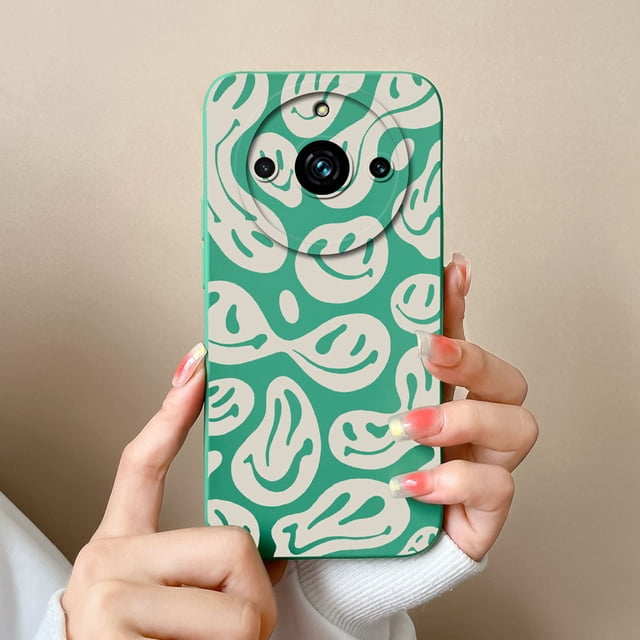 For OPPO Realme 11 Pro 11 Pro Plus Narzo 60 Pro Phone Case Smiling Face Silicone Square Fall Prevention Shockproof Durable Cover TYG257 Realme 11 Pro 5G