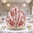 thumbnail image 3 of REGALWOVEN 12 Pack Jacquard Cloth Napkins, Washable and Reusable Table Dinner Napkins for Restaurant, Weddings and Parties Pink 18x18inch, 3 of 6