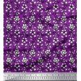 thumbnail image 1 of Soimoi Rayonne Tissu Feuilles & Floral Bloc Impression Couture Tissu Yard 42 Pouces de Large, 1 of 3