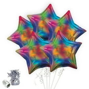 Iridescent Rainbow Star Balloon Bouquet Kit