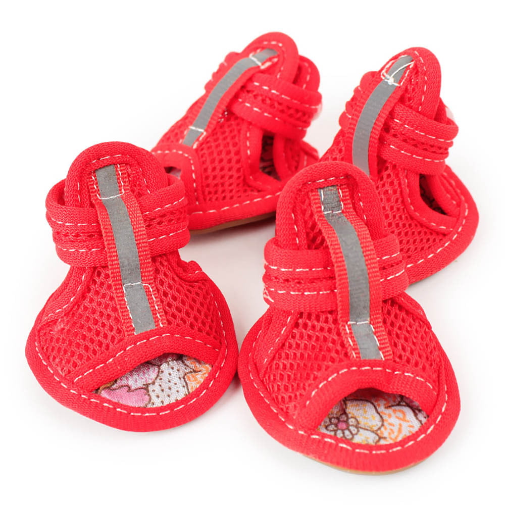 New Dog Summer Shoes Breathable Mesh Puppy Shoes Dog